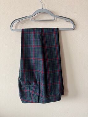 GAP Green Navy Red Plaid Ankle Trousers